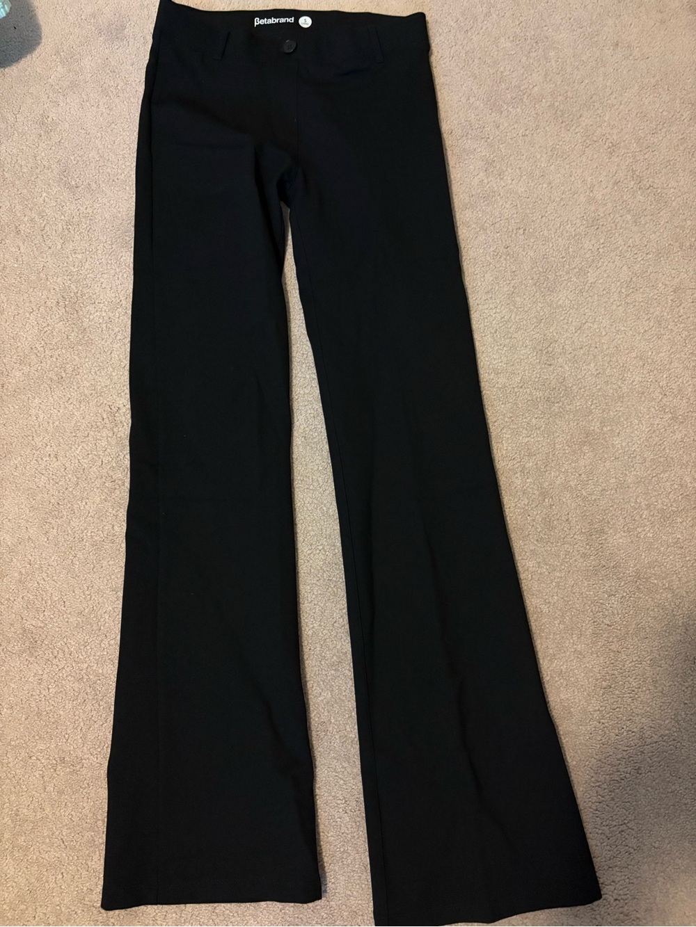 Betabrand Black Boot-Cut Flare Pants